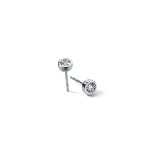 HUMPHREY DIAMANTOHRSTECKER EDELSTAHL (1 PAAR), OBEN POLIERT - DOSRD-2XBT10