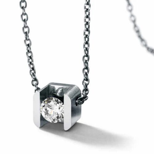HUMPHREY DIAMANTCOLLIER RUND, ANKERKETTE 0,9MM - DSKTA02CU-BT10-42