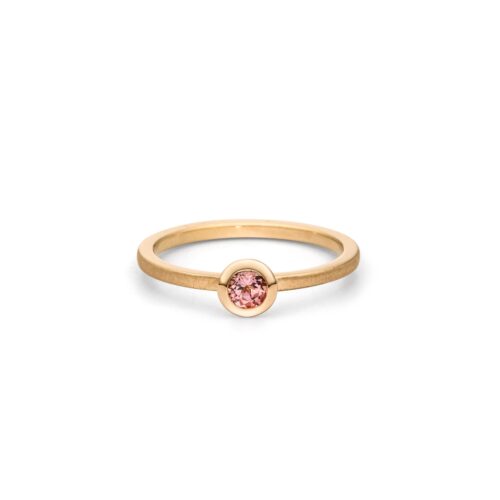 ATELIER WAGNER ROSÈGOLDRING MIT ROSA TURMALIN - R-Turm-rund-RSG7-51