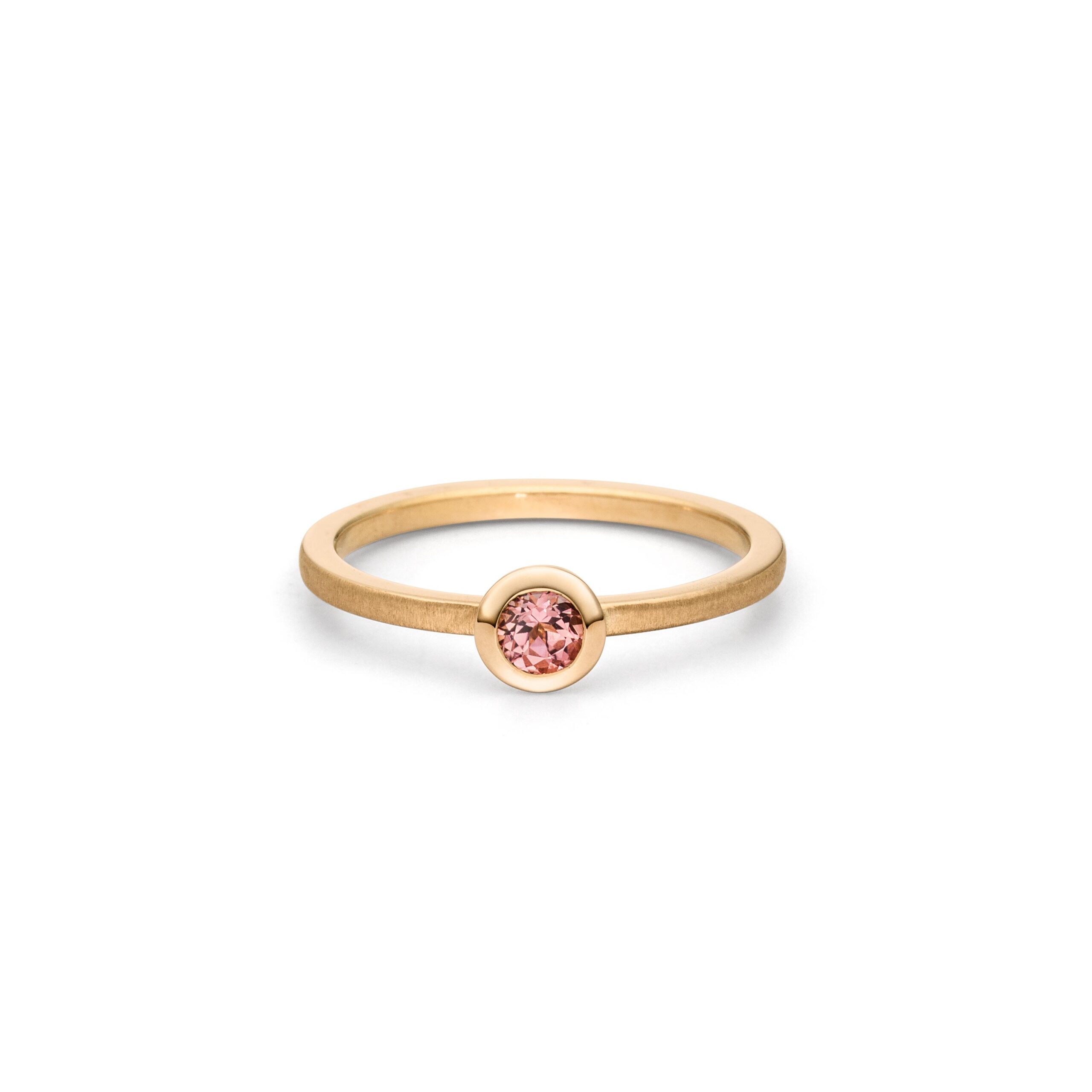 ATELIER WAGNER ROSÈGOLDRING MIT ROSA TURMALIN - R-Turm-rund-RSG7-51