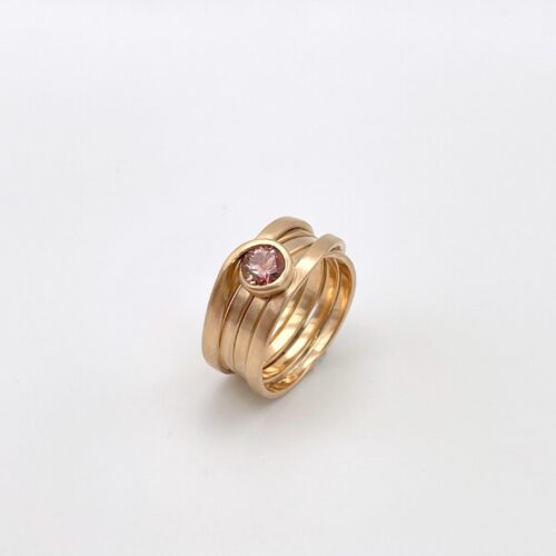 ATELIER WAGNER WICKELRING MIT ROSA TURMALIN - R-WICKEL-TURM-R7