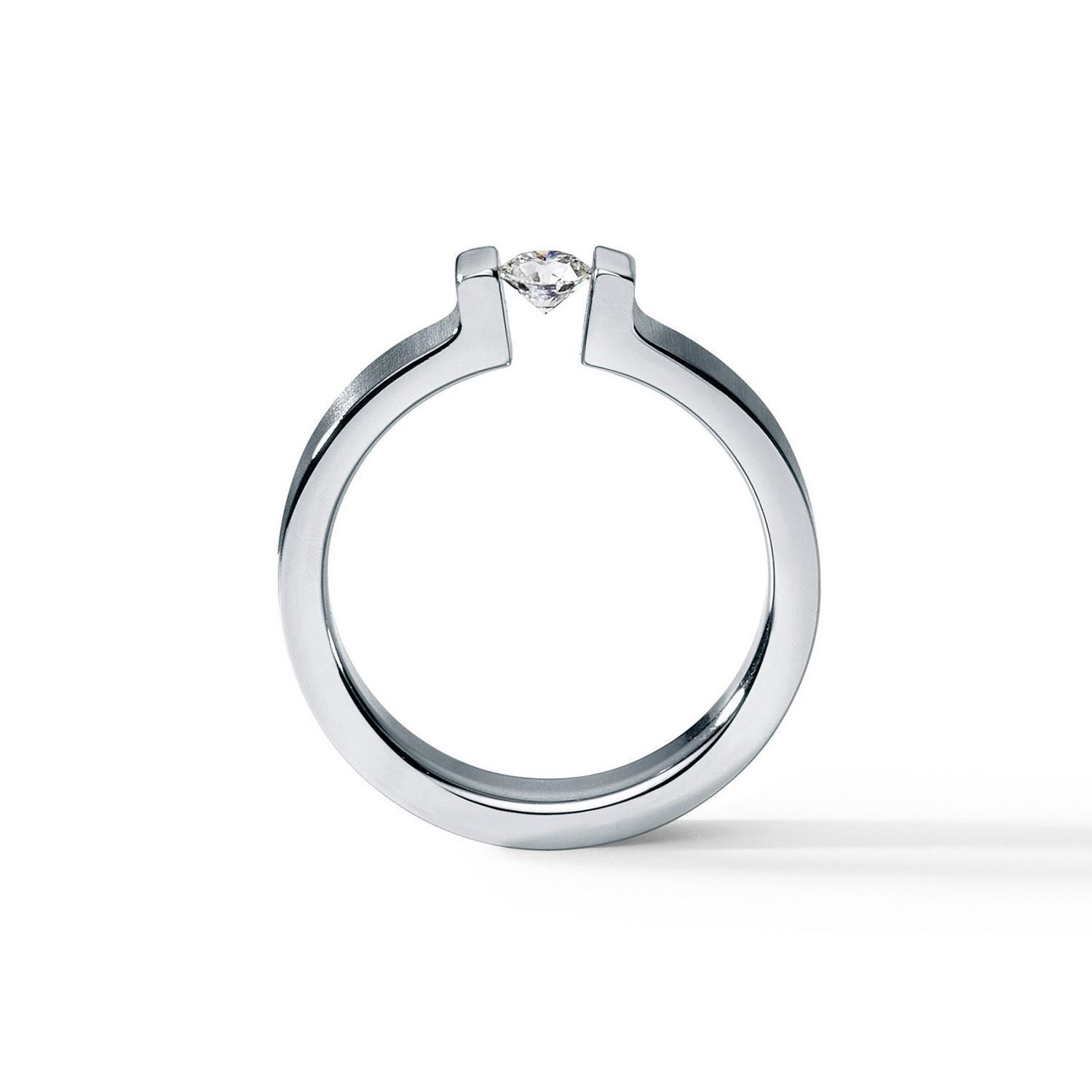 HUMPHREY DIAMANTRING VICTORY EDELSTAHL 7 MM - DR1870-ONE-1CT-53