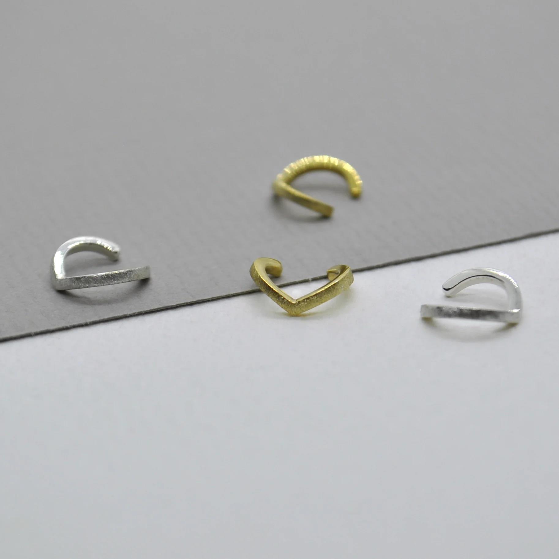 DOPPELLUDWIG EARCUFF "ZUGESPITZT" AUS SILBER - DL-O-CUFF-SPITZ-AG