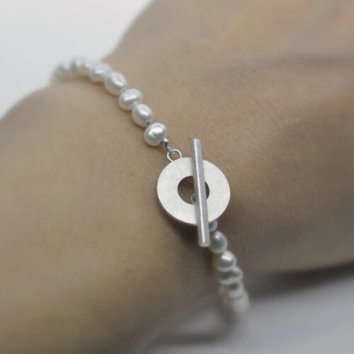DOPPELLUDWIG PERLARMBAND "GEKNEBELT" - DL-A-PERL-KNEB-AG