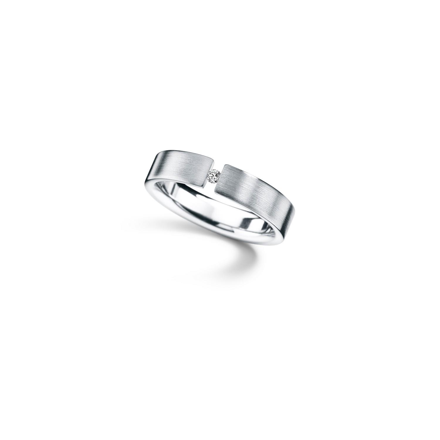 HUMPHREY DIAMANTRING SLIMLINE GERADE 4,5 MM, EDELSTAHL - DTR148-BT03-54