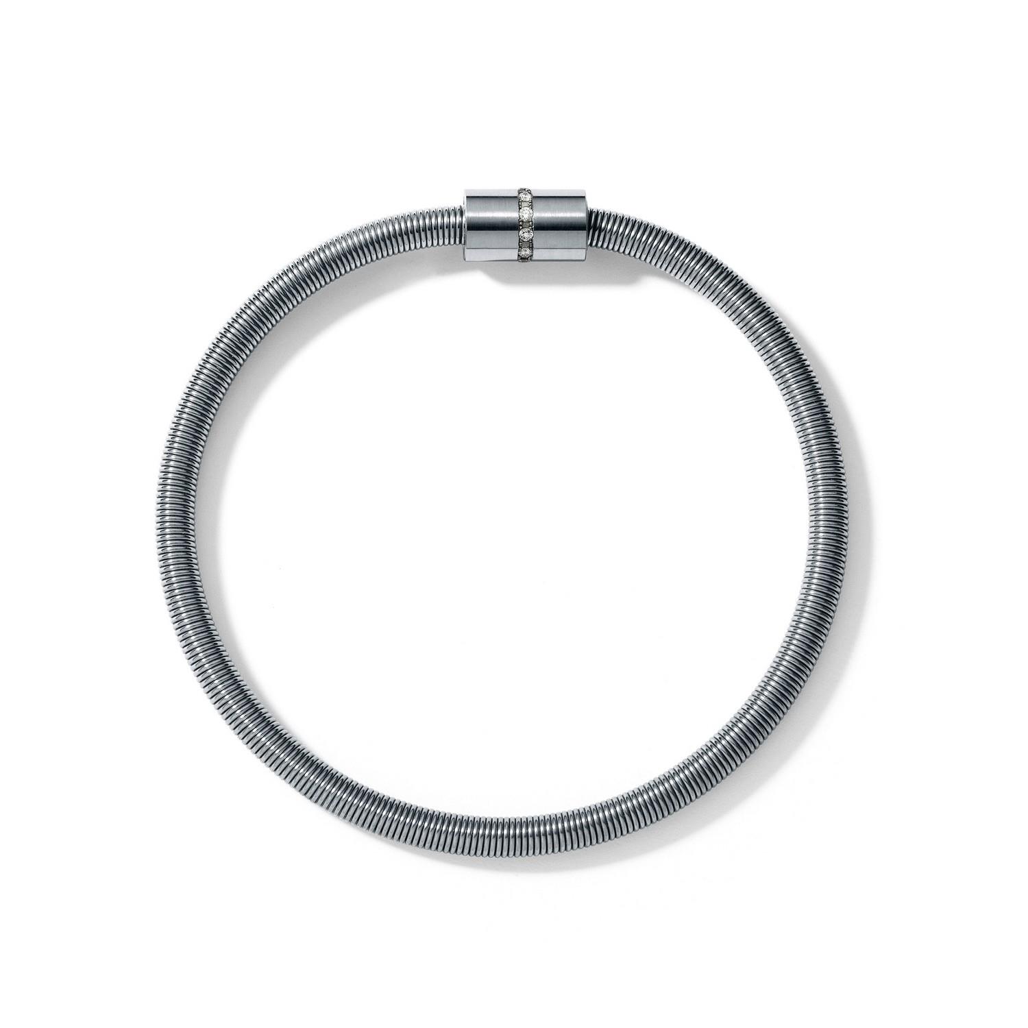HUMPHREY DIAMANT ARMBAND MIT ELASTISCHER FEDER EDELSTAHL - DARFLEX-10XBT008-18